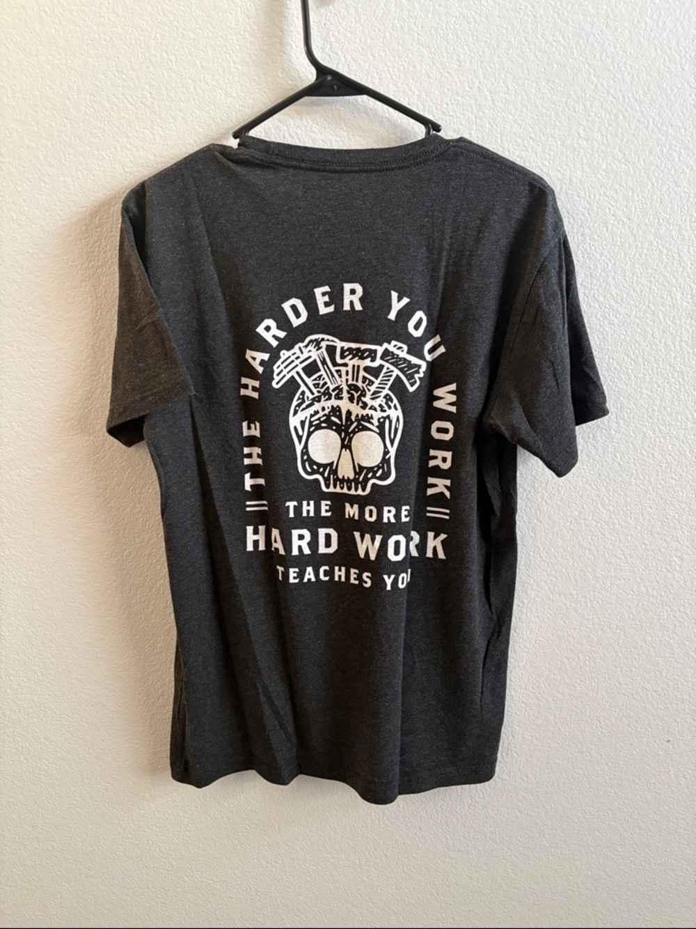 Black Graphic Skull Back Print Tee - Women